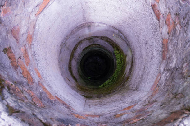 istock A deep well without water. Source of water without water. 934414092