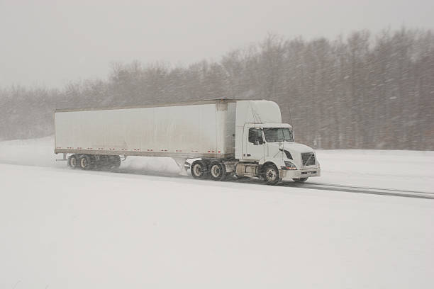 istock Winter Driving - Transport Truck 93442093