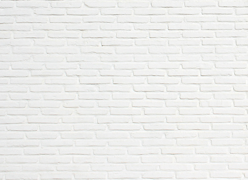 Bright White Brick Wall Texture Background Pattern