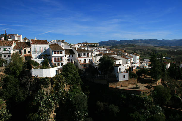 ronda, andaluzia, espanha. - andalusia landscape poble espanyol spanish culture - fotografias e filmes do acervo