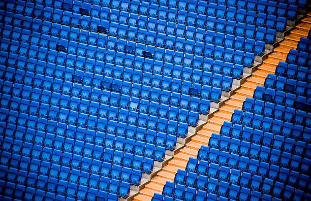 tribüne - bleachers stadium empty seat stock-fotos und bilder