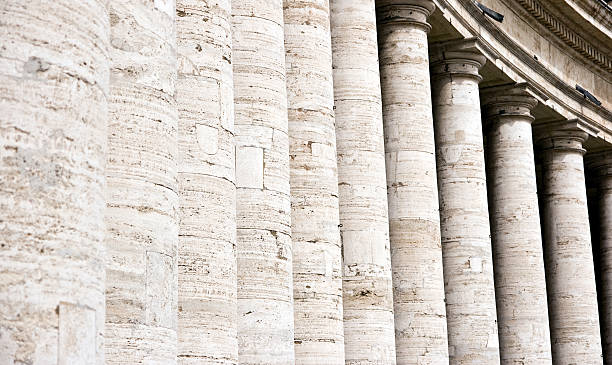 колоннада - sepia toned rome stability column стоковые фото и изображения