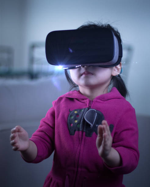 istock Young Asian girl VR headset 934431840