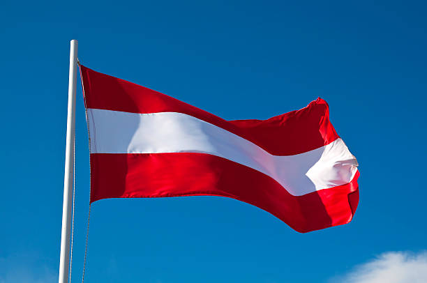 флаг, австрия - austrian flag стоковые фото и изображения