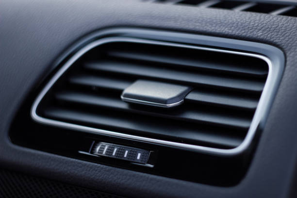istock Air ducts, deflector panel with switch in the car. Car conditioner. The air flow inside the car 934436996