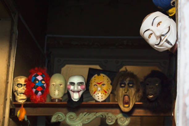 istock Group of theatrical masks 934442480