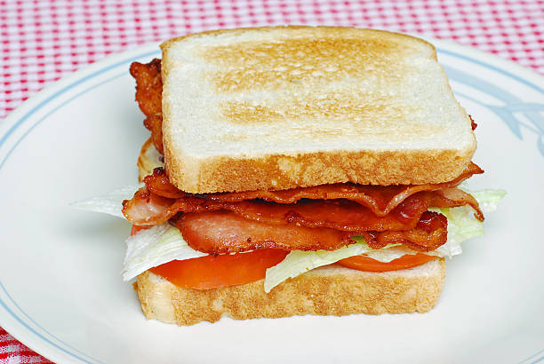 istock Toasted Bacon Lettuce Tomato club sandwich 93444428