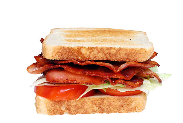 istock Isolated Toasted Bacon Lettuce Tomato club sandwich 93444443