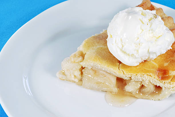 Apple pie with ice cream  apple pie a la mode stock pictures, royalty-free photos & images