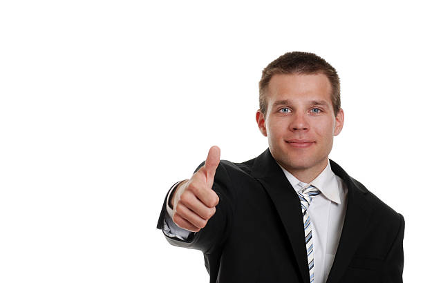 istock young buisness man giving a thumbs up 93444565