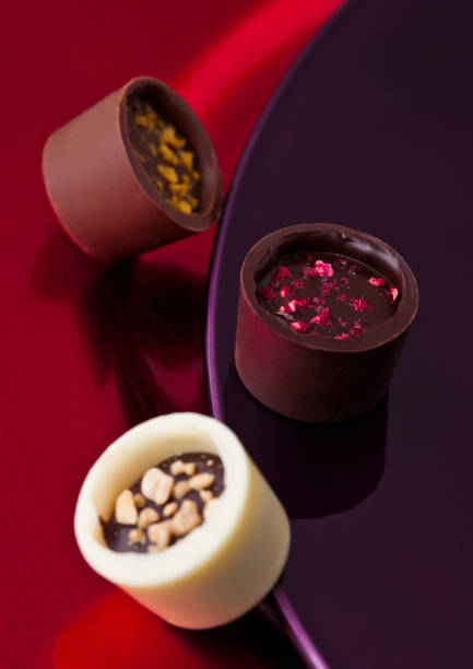 istock Luxury white and dark chocolate candies variety 934447358