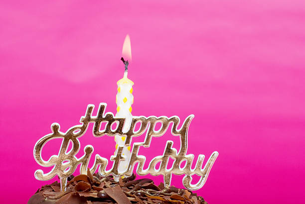 istock Birthday candle with sign 93445046