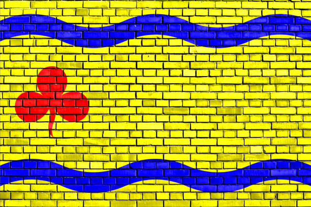 flag of Hardenberg painted on brick wall