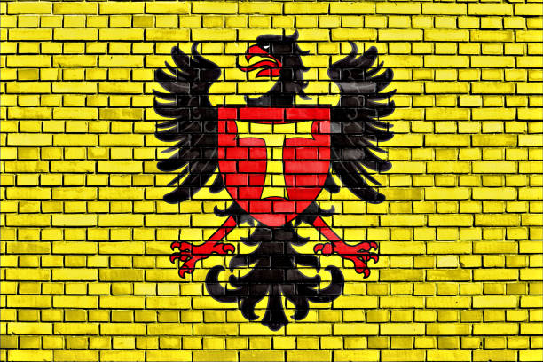 istock flag of Toul painted on brick wall 934466576
