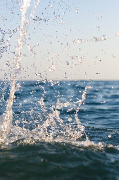 istock large transparent splashes sea water on a Sunny day 934488786