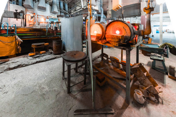 istock Factory manufacturing of glass production 934491604