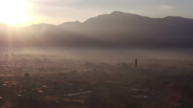Pompei city center in the morning