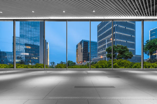 istock the cityscape and skyline seen from glass window 934513918