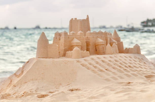 istock sand castle on a tropical beach near the ocean 934518354