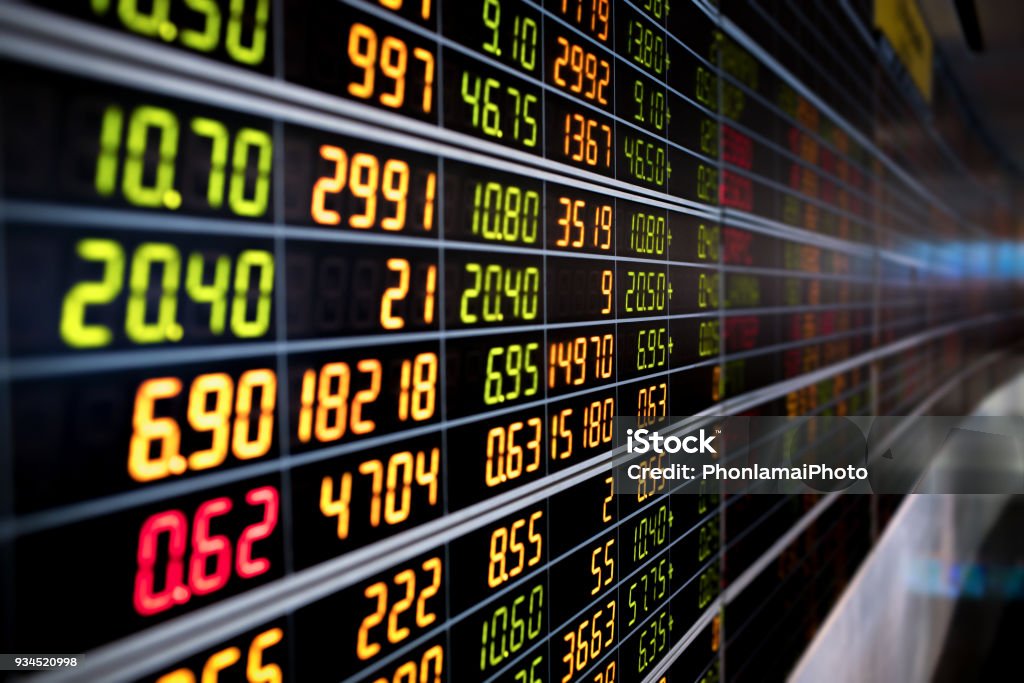 株式マーケットチャート - 株式市場のロイヤリティフリーストックフォト