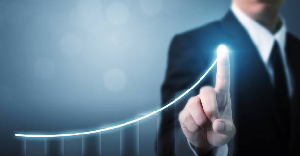 istock Business development to success and growing growth concept, Businessman pointing arrow graph corporate future growth plan 934521188