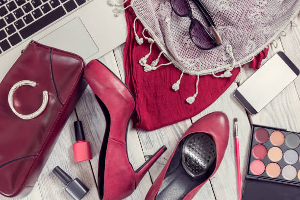 istock Set of women's accessories and gadgets 934523480