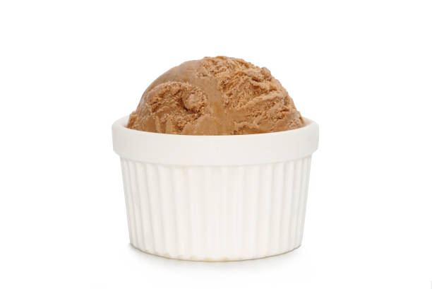 istock Chocolate ice cream scoop in bowl 934523632