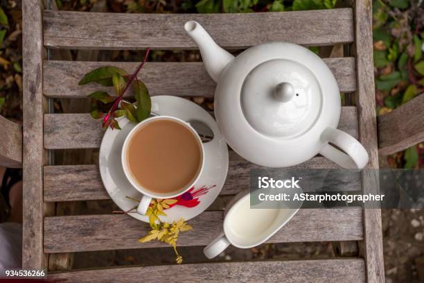Tea Time Stock Photo - Download Image Now - Cup, Flower, Horizontal