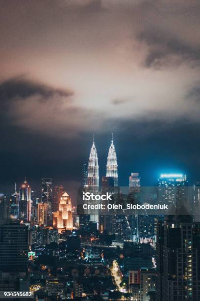 Kuala Lumpur Cityscape At Night Stock Photo - Download Image Now - Kuala  Lumpur, Urban Skyline, Petronas Towers - iStock