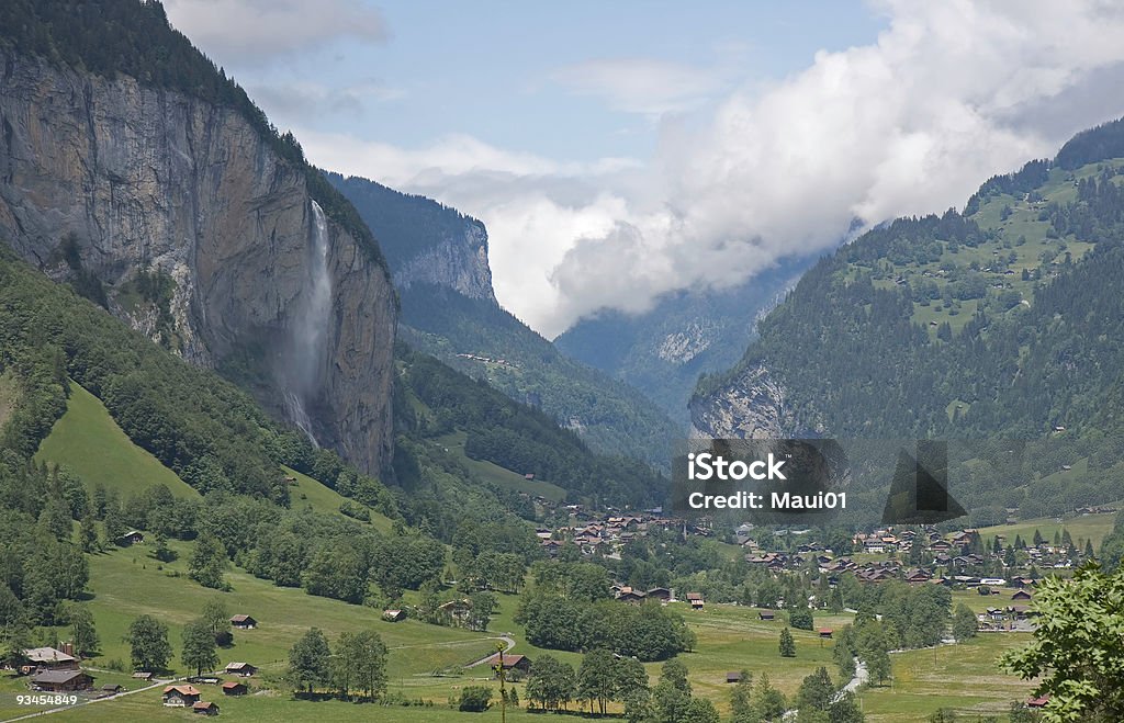 シュタウプバッハの滝、Lauterbrunnen ,Switzerland - アイガーのロイヤリティフリーストックフォト