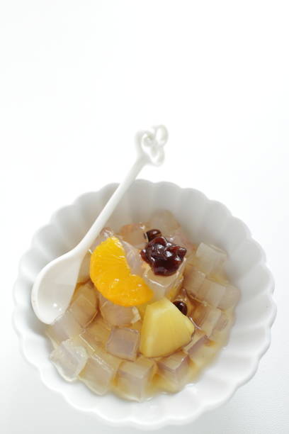 istock Japanese confectionery, fruit and black bean and Algae jelly 934554766