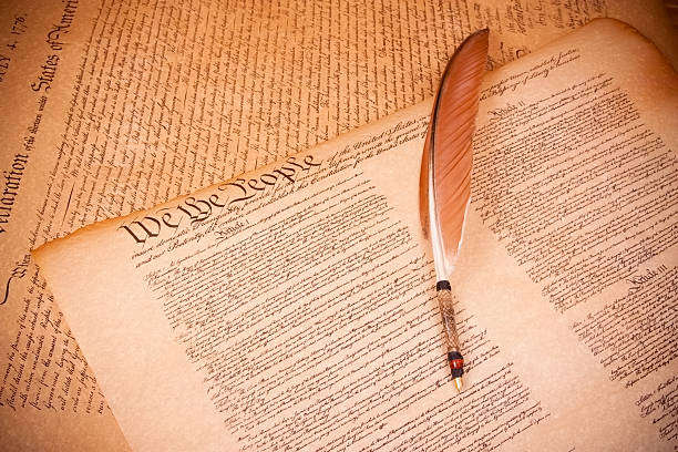 istock Old fashionet American Constitution 93456078