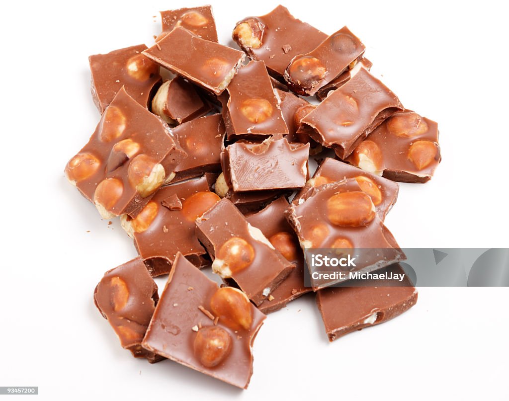 Pezzi di cioccolato - Foto stock royalty-free di Alimentazione non salutare