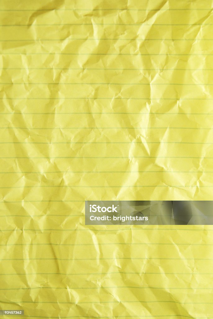 Amarrotado papel amarelo - Royalty-free Acima Foto de stock