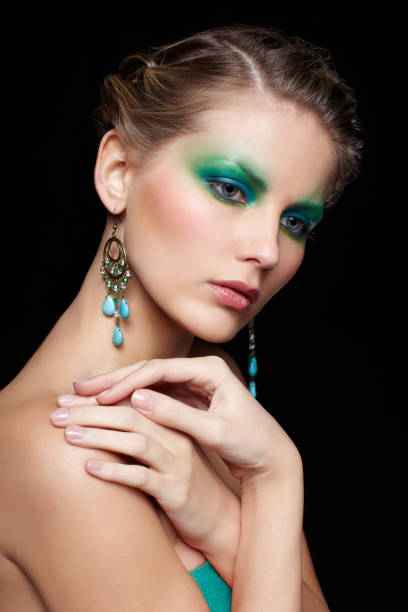 istock beautiful woman on black 934577128