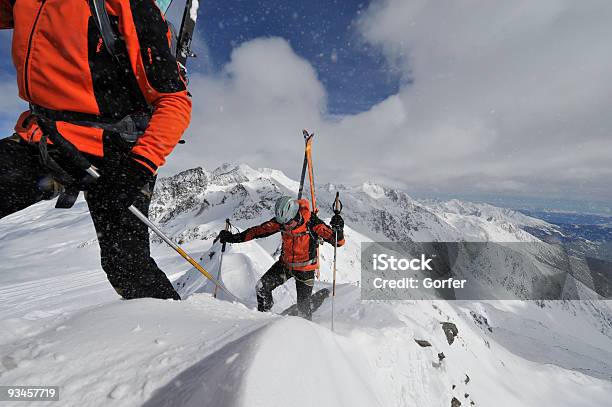 Extreme Skiing Tour Stock Photo - Download Image Now - Mountain Climbing, Snow, Alto Adige - Italy