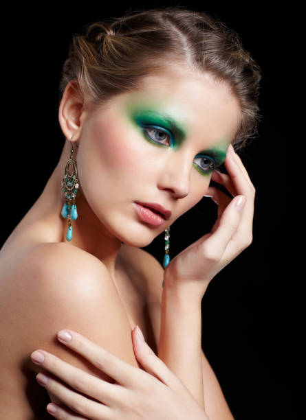 istock beautiful woman on black 934577222