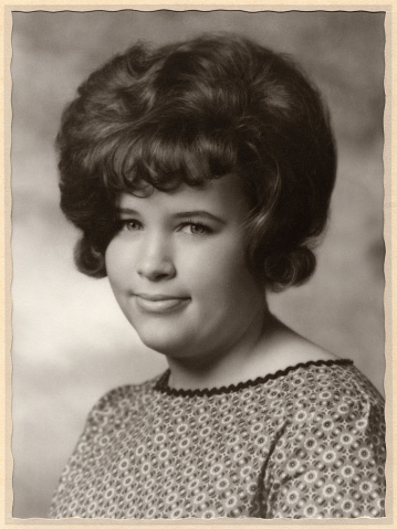 Big, bold, beautiful bouffant. Photo taken 1963.