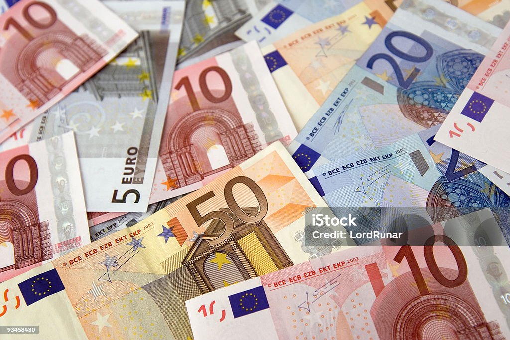 Euro contas - Royalty-free Unidade Monetária da União Europeia Foto de stock