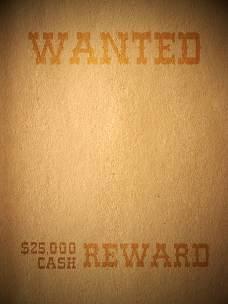 western wanted-segnale inglese - wanted poster desire wild west sign foto e immagini stock