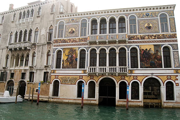 gilded house in Venice, Italy stock photo