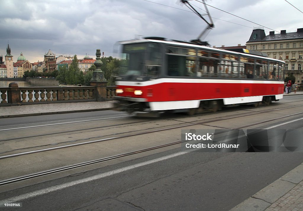 Straßenbahn in motion - Lizenzfrei Ankunft Stock-Foto
