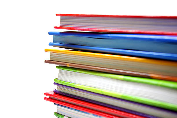 A bunch of different books on a white background, read books