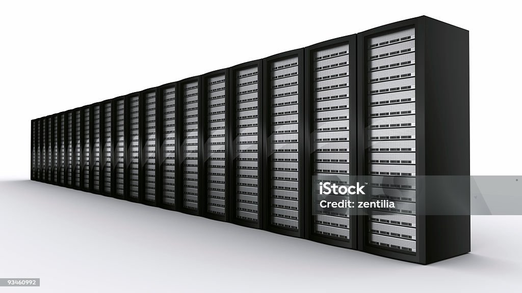 Reihe von rack-Servern - Lizenzfrei Aluminium Stock-Foto