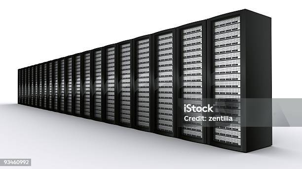 Reihe Von Rackservern Stockfoto und mehr Bilder von Aluminium - Aluminium, Ausrüstung und Geräte, Bund