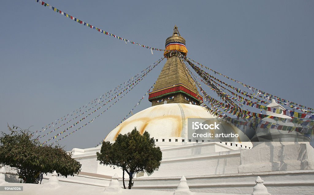 Bodhnath stuppa ネパールのカトマンズ - アジア大陸のロイヤリティフリーストックフォト