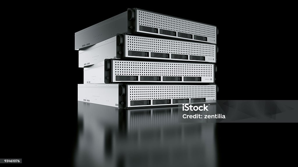 Mehrere Rack-Servern - Lizenzfrei Netzwerkserver Stock-Foto
