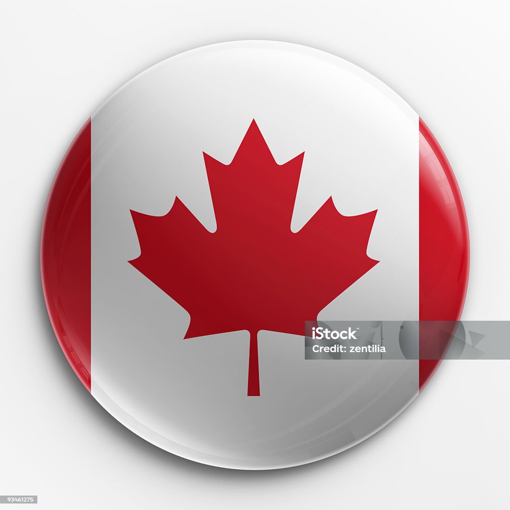 Crachá-Bandeira do Canadá - Royalty-free Canadá Foto de stock
