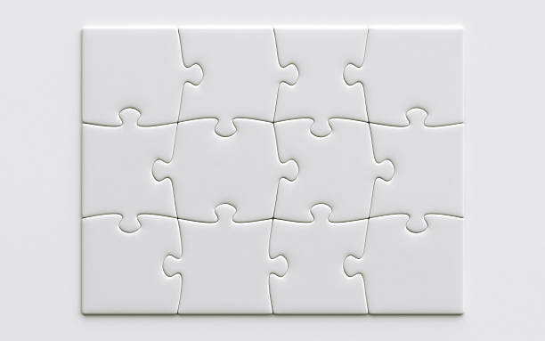 peças de quebra-cabeça em branco - blank puzzle - fotografias e filmes do acervo