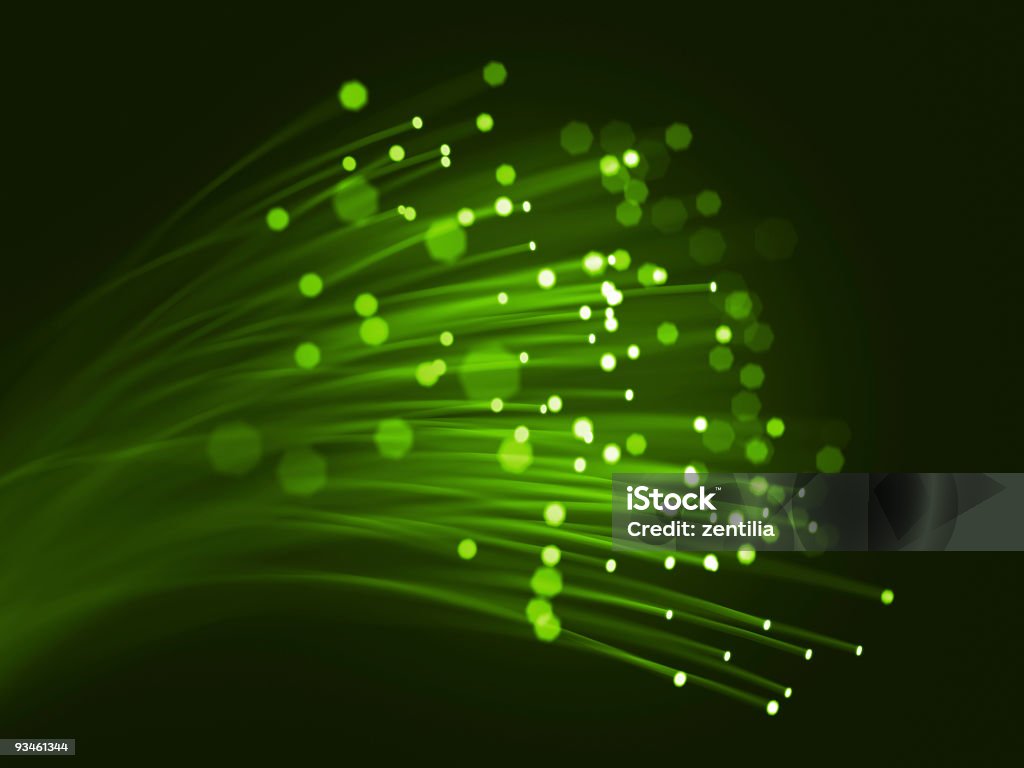 Verde fibre ottiche - Foto stock royalty-free di Fibra ottica